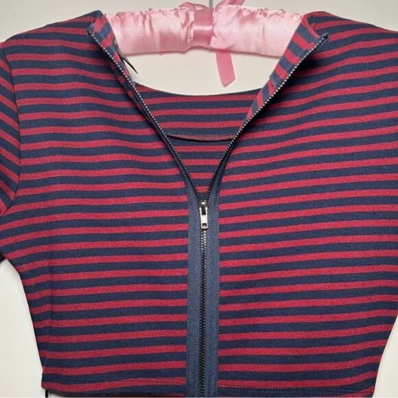 Forever 21 Striped Open Midriff Cut Out Dress Size S - Picture 3 of 5